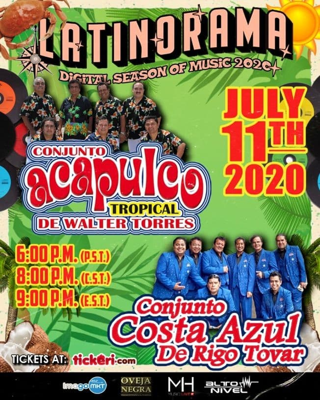Event - Latinorama: Acapulco Tropical y Conjunto Costa Azul - Ciudad de México, Ciudad de México - July 11, 2020 | concert tickets