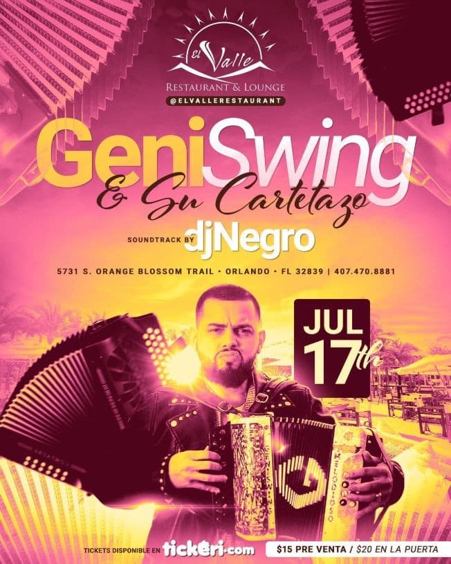 Event - Geniswing & Su Cuartetazo - Orlando, Florida - July 17, 2020 | concert tickets