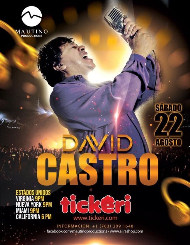 Event - David Castro en Concierto Virtual POSTPONED - Online, Online - August 22, 2020 | concert tickets