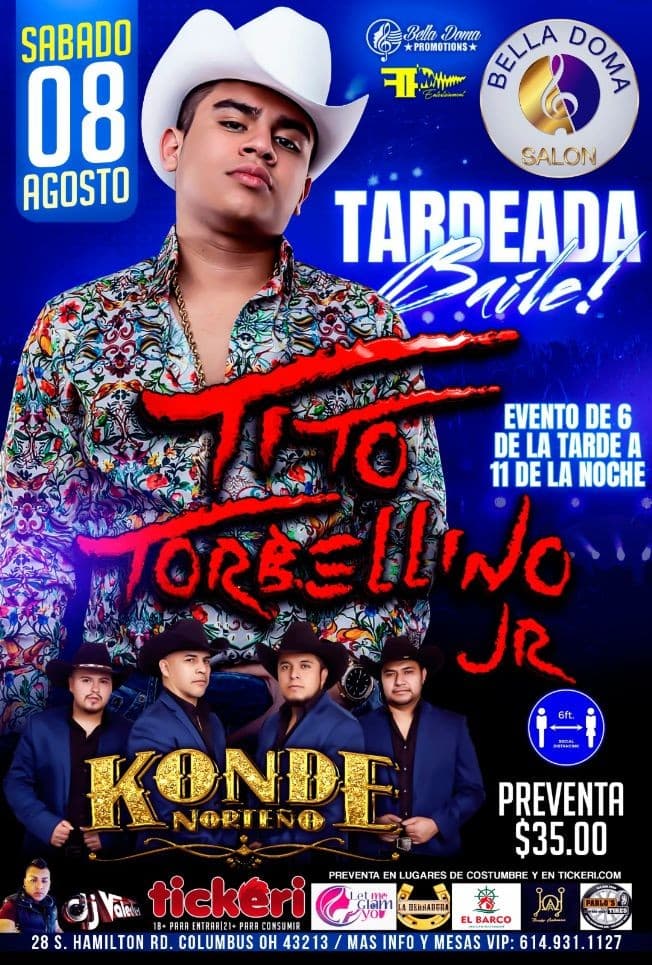 Event - Tito Torbellino JR y Konde Norteno en Columbus OH / CONFIRMED - Columbus, Ohio - August 8, 2020 | concert tickets