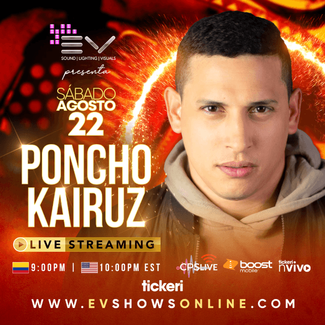Event - Poncho Kairuz en Concierto Virtual! - Online, Online - August 22, 2020 | concert tickets
