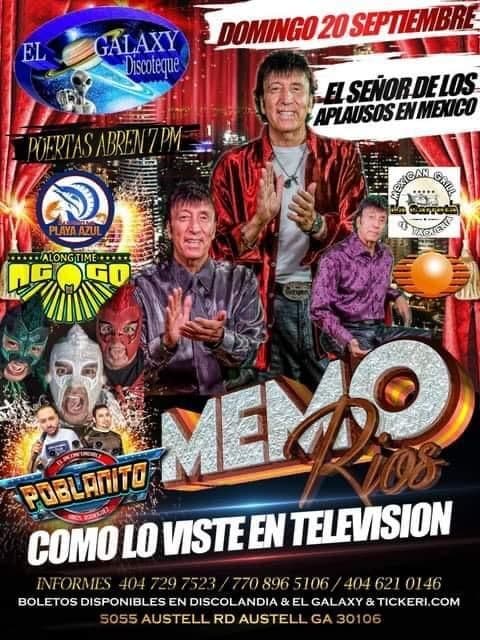 Event - El Señor de los aplausos Memo Rios en Vivo! - AUSTELL, Georgia - September 20, 2020 | concert tickets