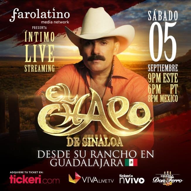 Event - El Chapo en VIVO | Concierto Virtual - Online, Online - September 5, 2020 | concert tickets