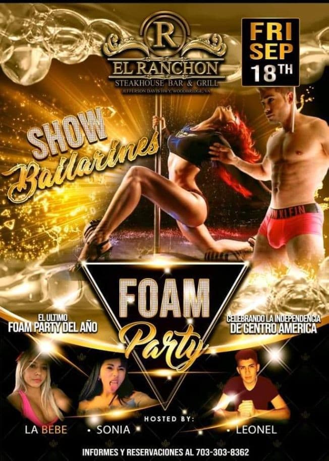 Event - Celebrando Independencia de Centroamerica: Foam Party con Show de Bailarinas! - Woodbridge, Virginia - September 18, 2020 | concert tickets
