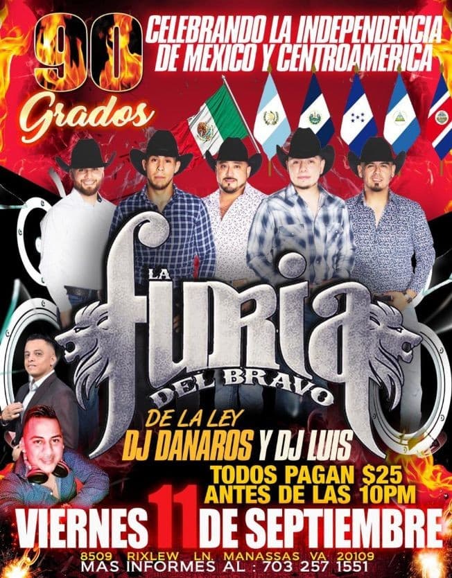 Event - Celebrando la Independencia de Mexico y Centro America La Furia del Bravo en Vivo! - Manassas, Virginia - September 11, 2020 | concert tickets
