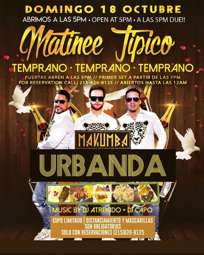 Event - Urbanda en Concierto - Philadelphia, Pennsylvania - October 18, 2020 | concert tickets