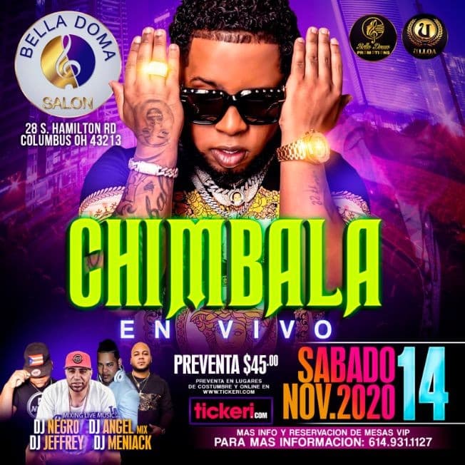 Event - Chimbala en Vivo - Columbus, Ohio - 14 de noviembre de 2020 | concert tickets