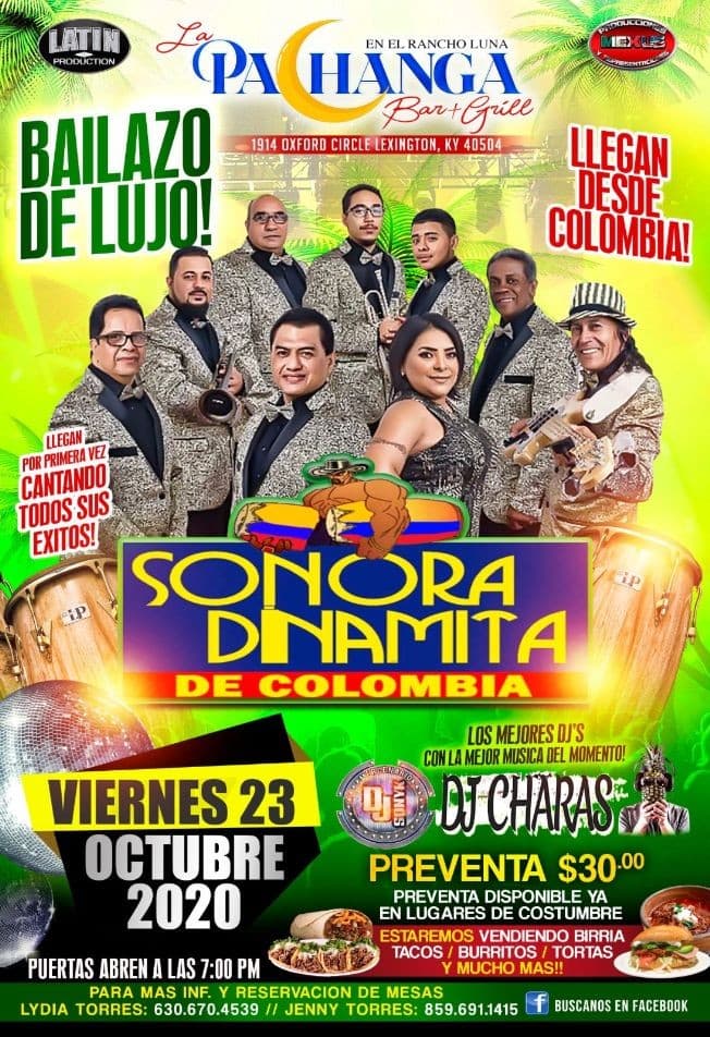 Event - La Sonora Dinamita en Concierto - Lexington, Kentucky - October 23, 2020 | concert tickets