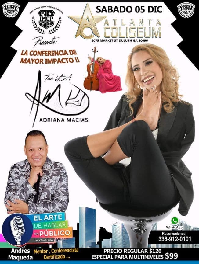 Event - Adriana Macias y Andres Maqueda en una Conferencia de Impacto en Georgia! - Duluth, Georgia - December 5, 2020 | concert tickets