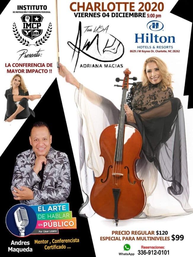 Event - Adriana Macias y Andres Maqueda en una Conferencia de Impacto en North Carolina! - Charlotte, North Carolina - December 4, 2020 | concert tickets