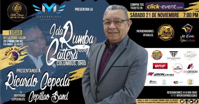 Event - Segunda Rumba Gaitera 2020 presentando a Ricardo Cepeda "El Colosal" - Columbus, Ohio - November 21, 2020 | concert tickets
