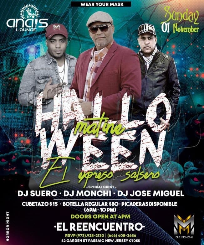 Event - Halloween Matinee El Expreso Salsero en Anais Lounge de Passaic! - Passaic, New Jersey - November 1, 2020 | concert tickets