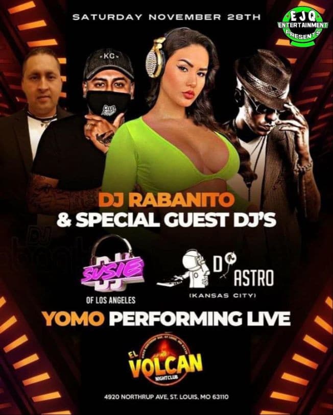 Event - Yomo, dj susie ,dj astro & dj rabanito - St. Louis, Missouri - November 28, 2020 | concert tickets