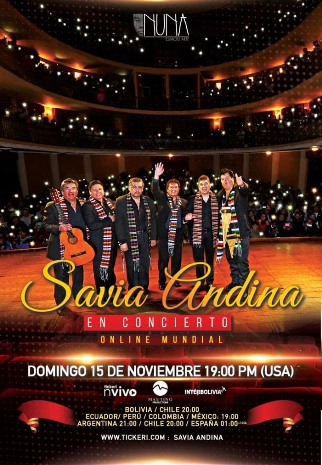 Event - SAVIA ANDINA EN VIVO - Online, Online - November 15, 2020 | concert tickets