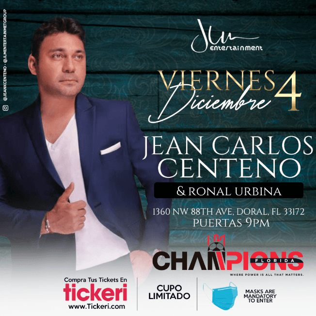 Event - Jean Carlos Centeno & Ronald Urbina en Miami - Doral, Florida - December 4, 2020 | concert tickets