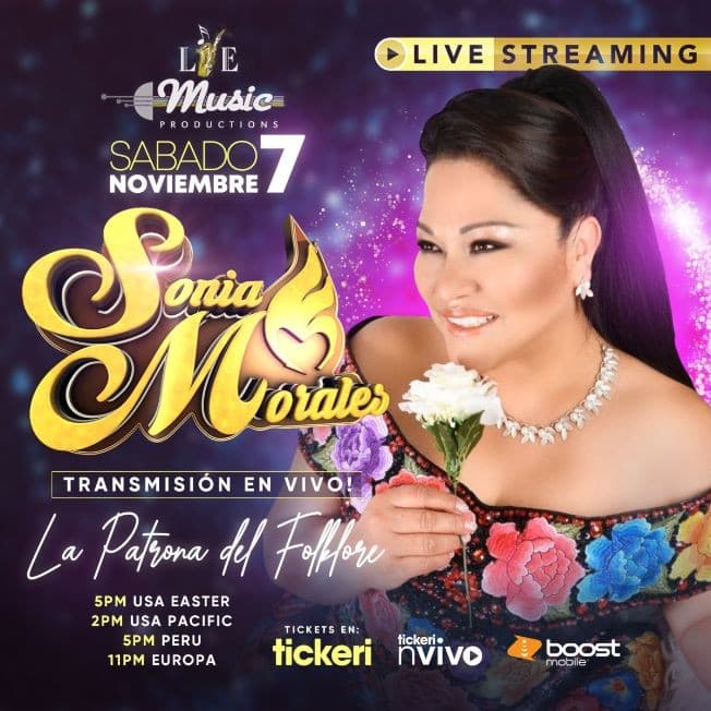 Event - Feliz 26 Aniversario de Sonia Morales, Concierto Virtual en Vivo! - Online, Online - November 7, 2020 | concert tickets