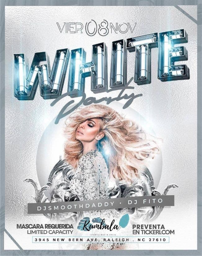 Event - White Party en Kumbala Sports Bar & Grill! - Raleigh, North Carolina - November 20, 2020 | concert tickets