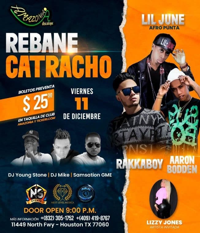 Event - Rebane Catracho con Rakkaboy, Aaron Bodden, Lil June y mas! - Houston, Texas - December 11, 2020 | concert tickets