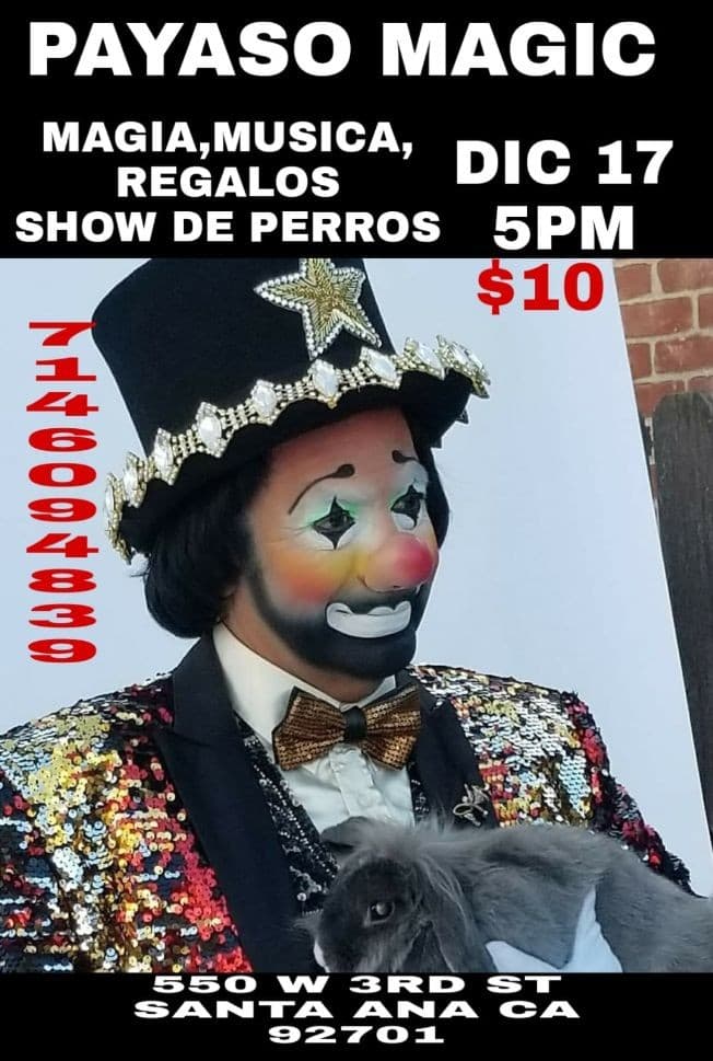 Event - Magic El Payaso - Santa Ana, California - December 17, 2020 | concert tickets