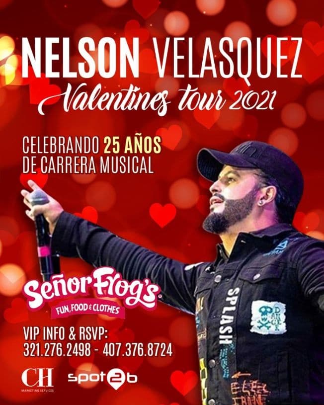 Event - Nelson velasquez en Orlando "valentines tour" - Orlando, Florida - February 11, 2021 | concert tickets