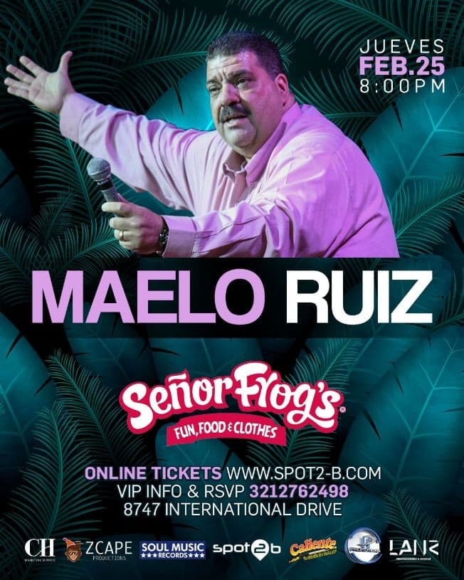 Event - TONIGHT Maelo Ruiz en concierto Orlando - Orlando, Florida - February 25, 2021 | concert tickets