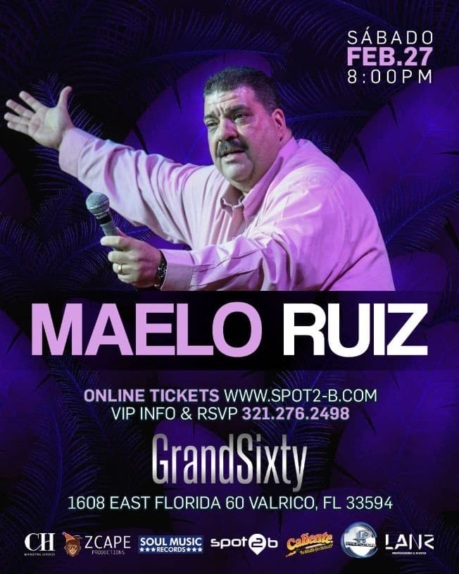 Event - TONIGHT Maelo Ruiz en concierto Tampa - Valrico, Florida - 27 de febrero de 2021 | concert tickets