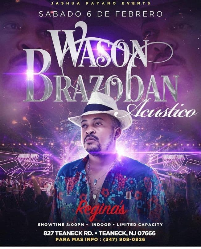 Event - WASON BRAZOBAN - TEANECK, New Jersey - February 6, 2021 | concert tickets
