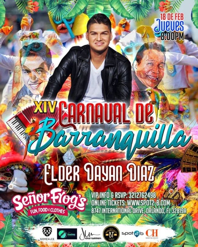 Event - CARNAVAL DE BARRANQUILLA CON ELDER DAYAN DIAZ EN ORLANDO - Orlando, Florida - February 18, 2021 | concert tickets