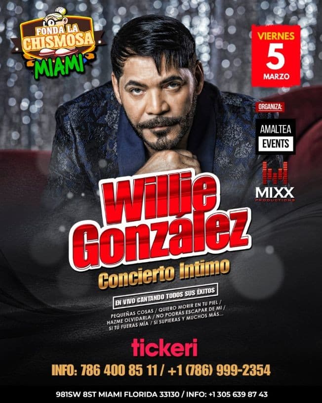 Event - Willie Gonzalez concierto intimo en Miami - Miami, Florida - March 5, 2021 | concert tickets