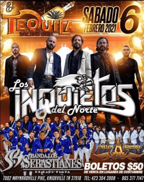Event - Los Inquietos del Norte en Knoxville TN - Knoxville, Tennessee - 6 de febrero de 2021 | concert tickets