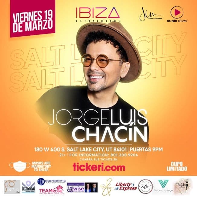 Event - Jorge Luis Chacin en Salt Lake City - Salt Lake City, Utah - March 19, 2021 | concert tickets