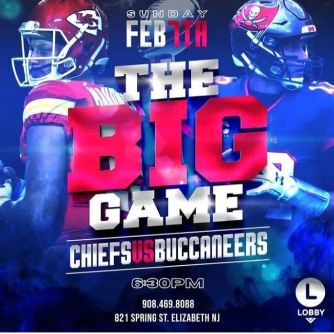 Event - Sunday Funday Super Bowl Party At The Lobby - Elizabeth, New Jersey - February 7, 2021 | concert tickets