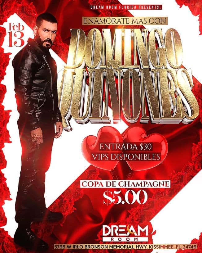 Event - Enamórate más con Domingo Quiñones - KISSIMMEE, Florida - February 13, 2021 | concert tickets