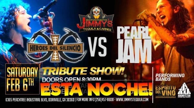 Event - Heroes Del Silencio vs Pearl Jam Tribute Show - Doraville, Georgia - 6 de febrero de 2021 | concert tickets