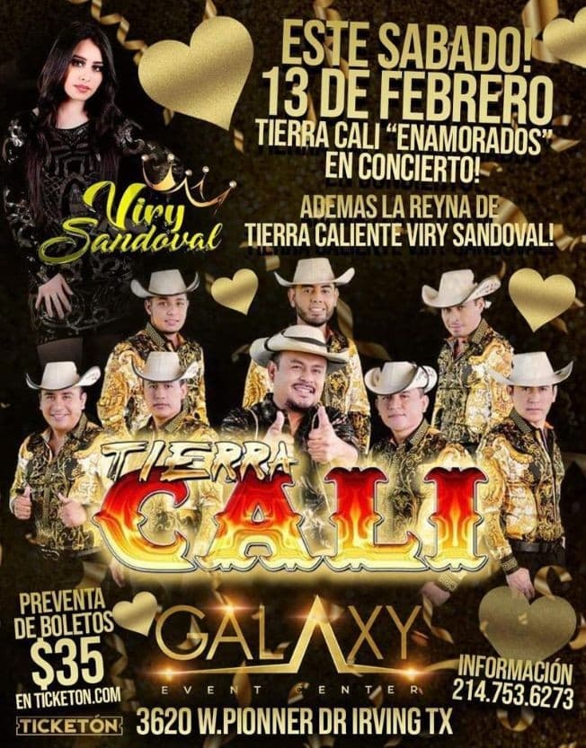 Event - Enamorados en Concierto con Tierra Cali y Viry Sandoval en Vivo! - Irving, Texas - February 13, 2021 | concert tickets