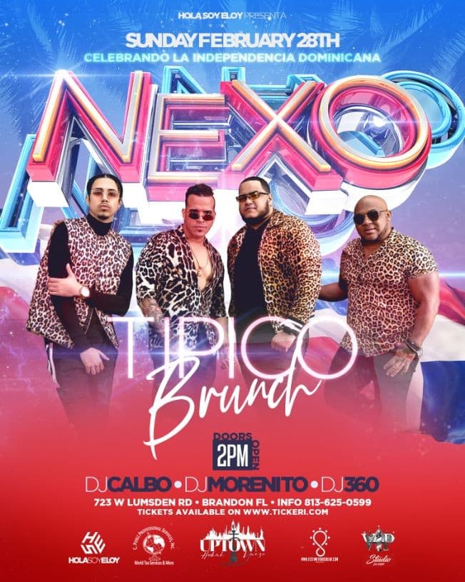 Event - Nexo live Típico Brunch - Brandon, Florida - February 28, 2021 | concert tickets
