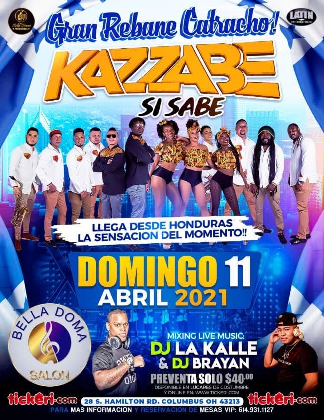 Event - KAZZABE EN CONCIERTO TOUR SEI SEI BEI 2021 - Columbus, Ohio - April 11, 2021 | concert tickets