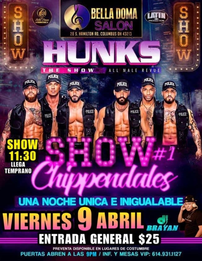 Event - Hunks the show at Columbus, OH - Columbus, Ohio - April 9, 2021 | concert tickets