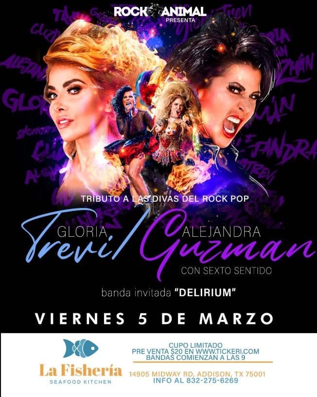 Event - Tributo a Gloria Trevi y Alejandra Guzman (Dallas, Tx) - Addison, Texas - March 5, 2021 | concert tickets