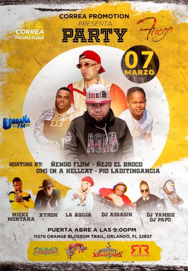 Event - Ñengo Flow,Ñejo El Broco y Pío Laditingancia - Orlando, Florida - March 7, 2021 | concert tickets