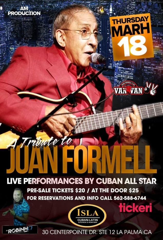 Event - A Big Tribute to Juan Formell y Los van Van - La Palma, California - March 18, 2021 | concert tickets