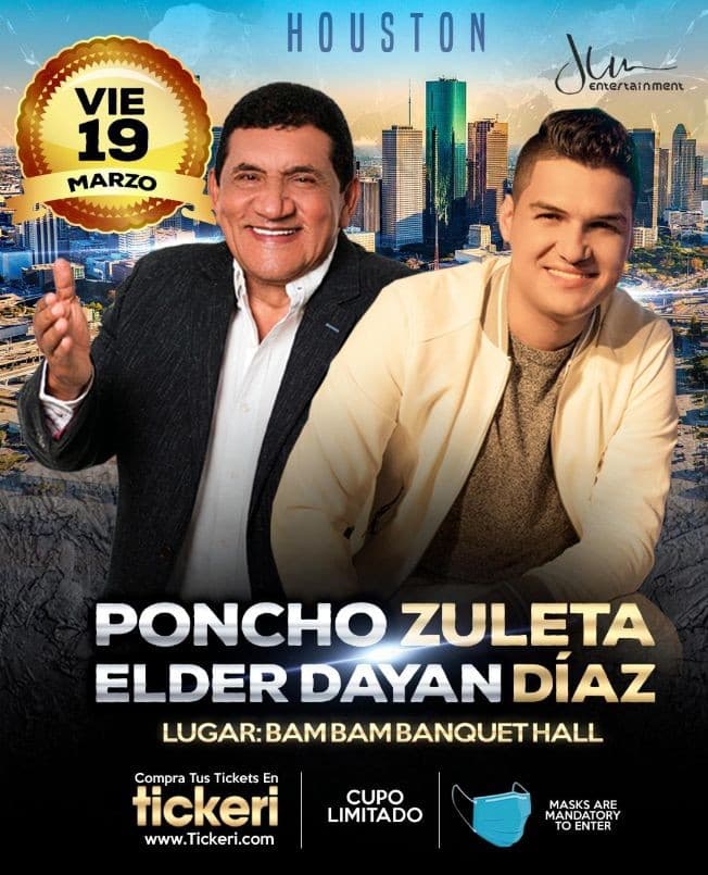 Event - Poncho Zuleta & Cocha Molina en Houston! - Houston, Texas - March 19, 2021 | concert tickets
