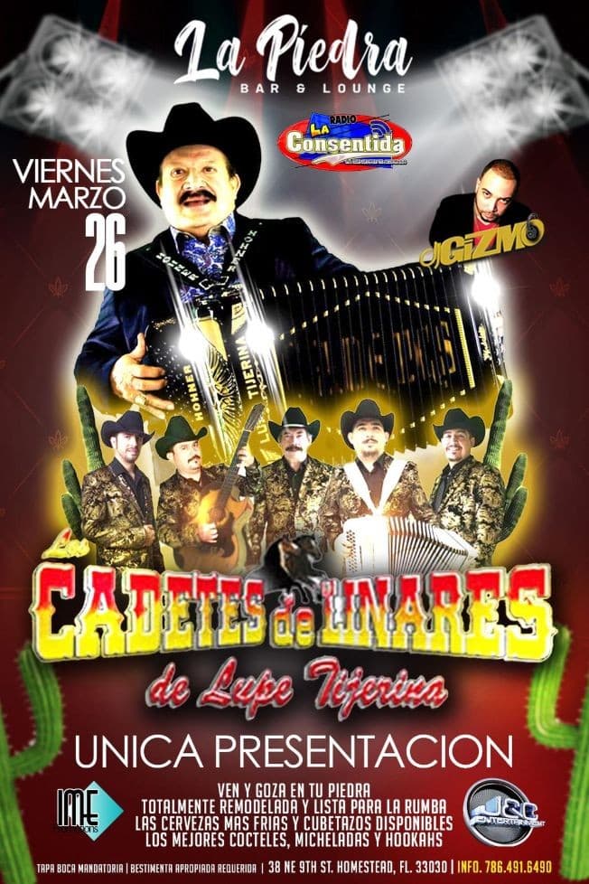 Event - Los Cadetes De Linares De Lupe Tijerina - Homestead, Florida - March 26, 2021 | concert tickets