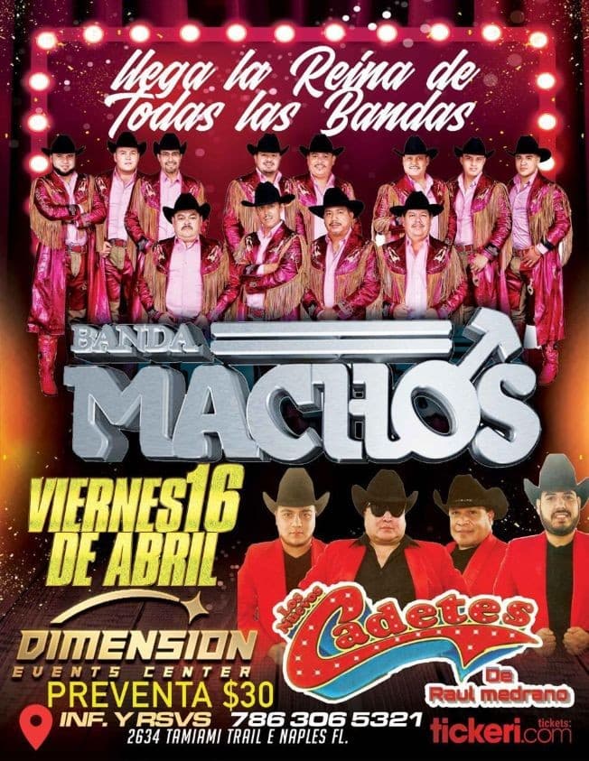 Event - Banda Machos y Los Nuevos Cadetes de Raul Medrano en Vivo! - Naples, Florida - April 16, 2021 | concert tickets