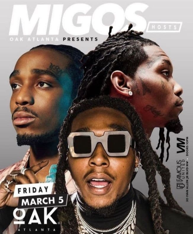 Event - All Star Weekend Migos Live At Oak Atlanta - Atlanta, Georgia - 5 de marzo de 2021 | concert tickets