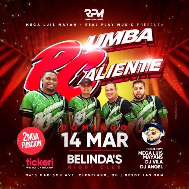 Event - Rumba Caliente en Vivo en  Belinda's OH DOMINGO 14 - Cleveland, Ohio - March 14, 2021 | concert tickets