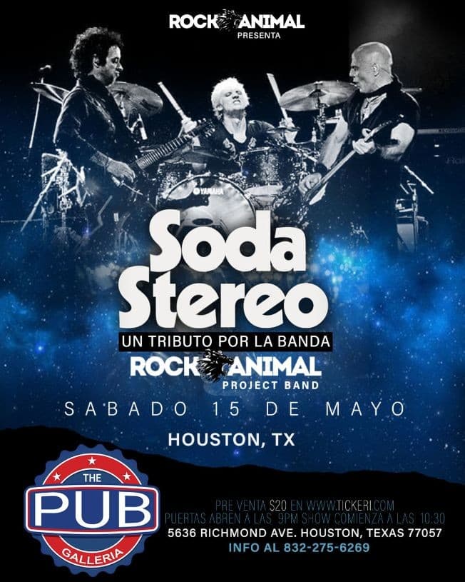 Event - Tributo a Soda Stereo - Houston, Tx - Houston, Texas - May 15, 2021 | concert tickets