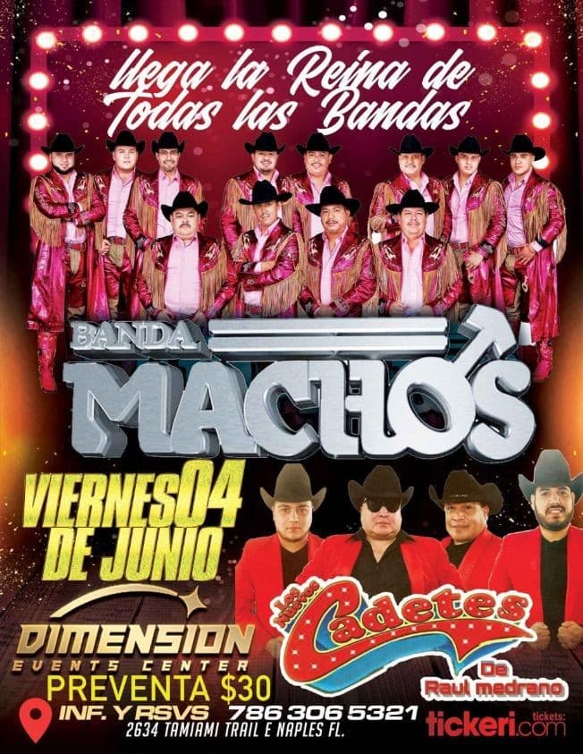Event - Banda Machos y Los Nuevos Cadetes de Raul Medrano en Vivo! - Naples, Florida - June 4, 2021 | concert tickets