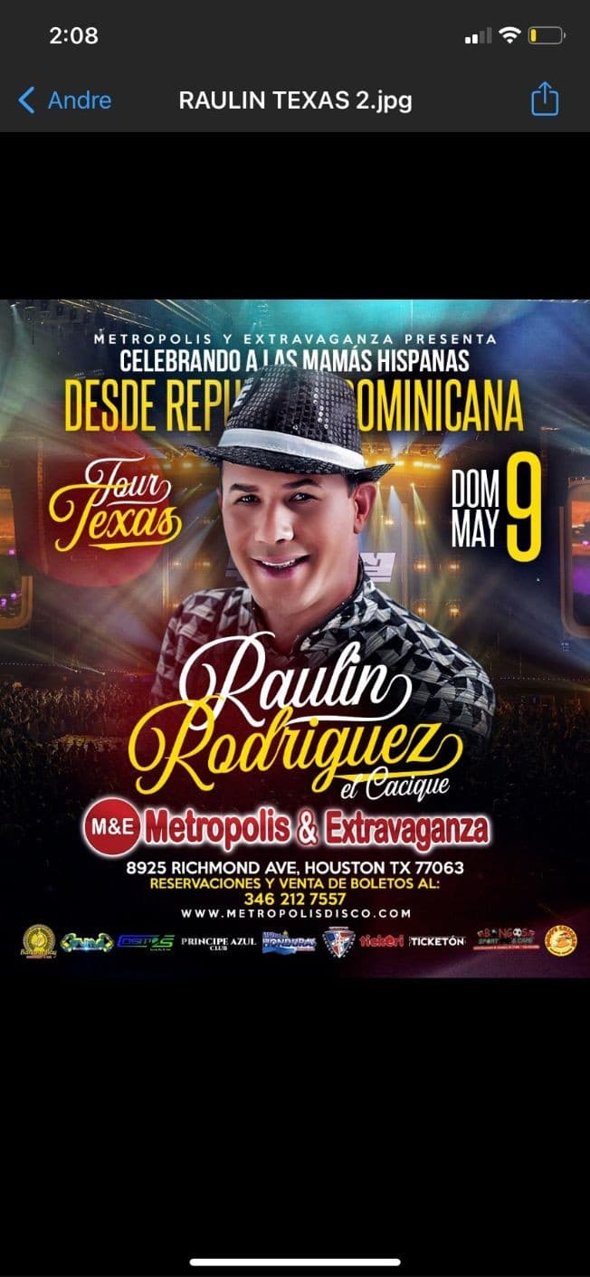 Event - RAULIN RODRIGUEZ TEXAS TOUR - Houston, Texas - May 9, 2021 | concert tickets