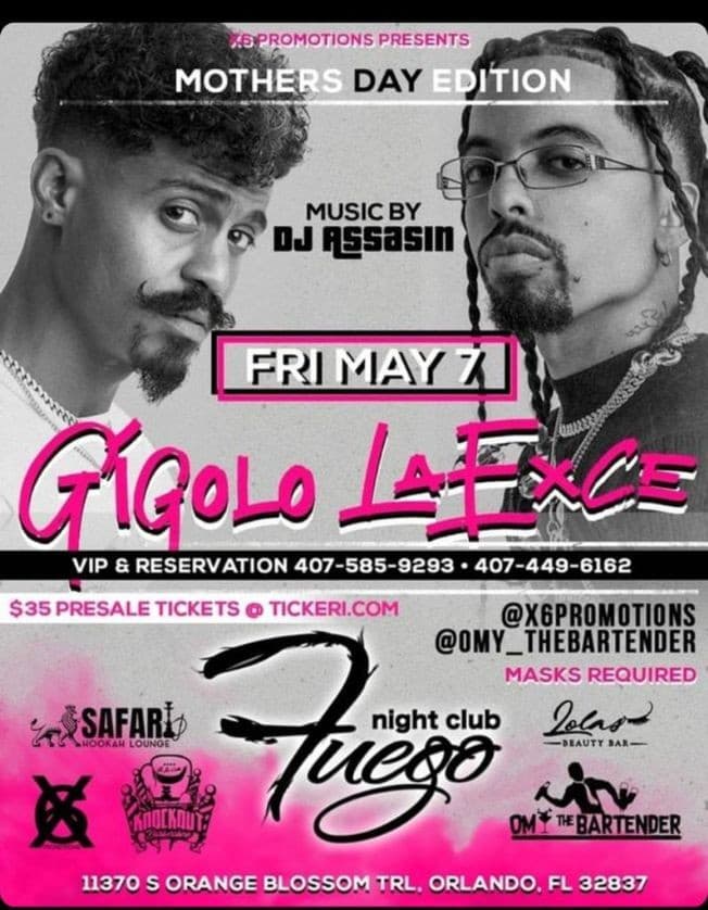 Event - Gigolo y LaExce Live! - Orlando, Florida - May 7, 2021 | concert tickets